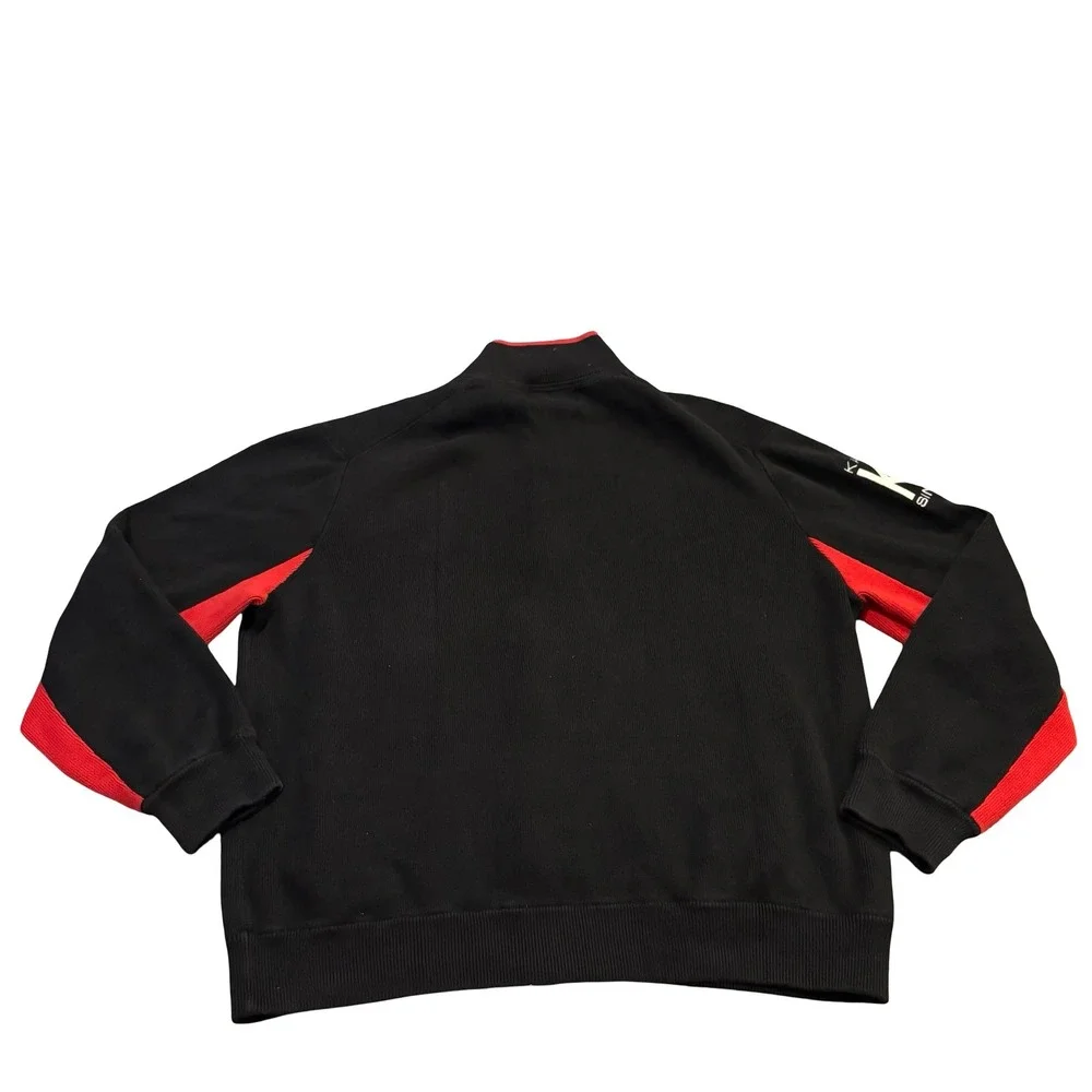 Polo Ralph Lauren Rafting Co Track Jacket Mens XXL Black Red Kayak Slalom Zip